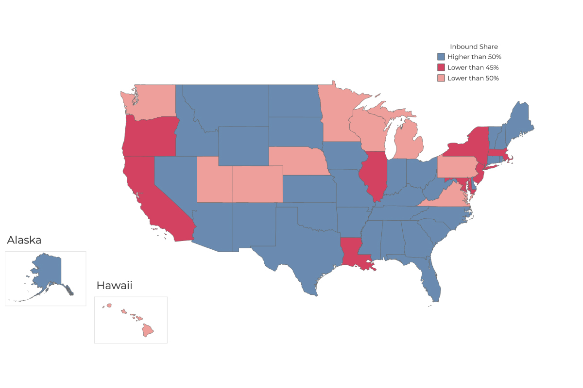 graphic of united states map