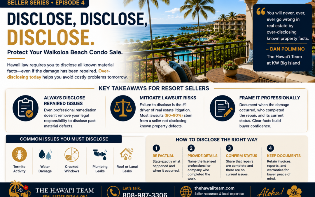 Do I Need to Disclose Past Termite or Water Damage When Selling My Waikoloa Beach Condo?