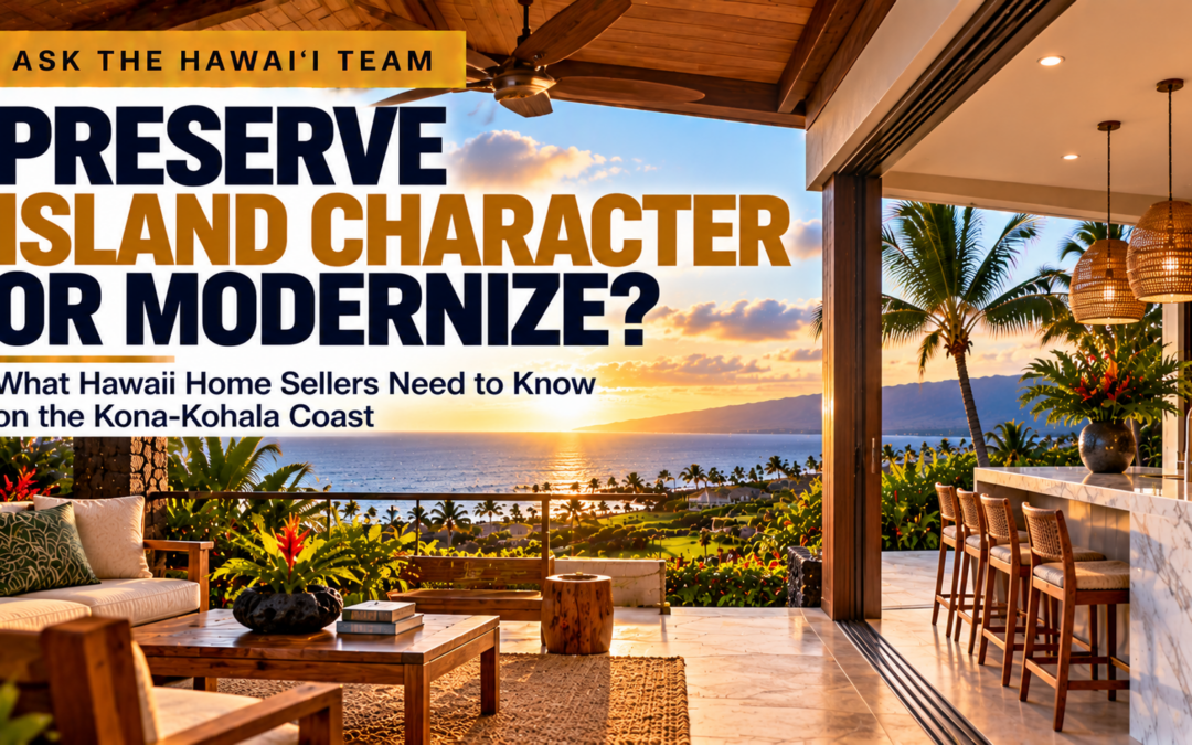 Should I Renovate My Mauna Kea Resort Condo Before Selling or Keep Its Historic Character?