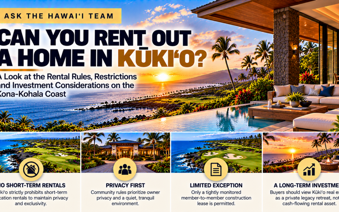 Can I Rent Out My Luxury Second Home in Kūkiʻo on the Kona-Kohala Coast?